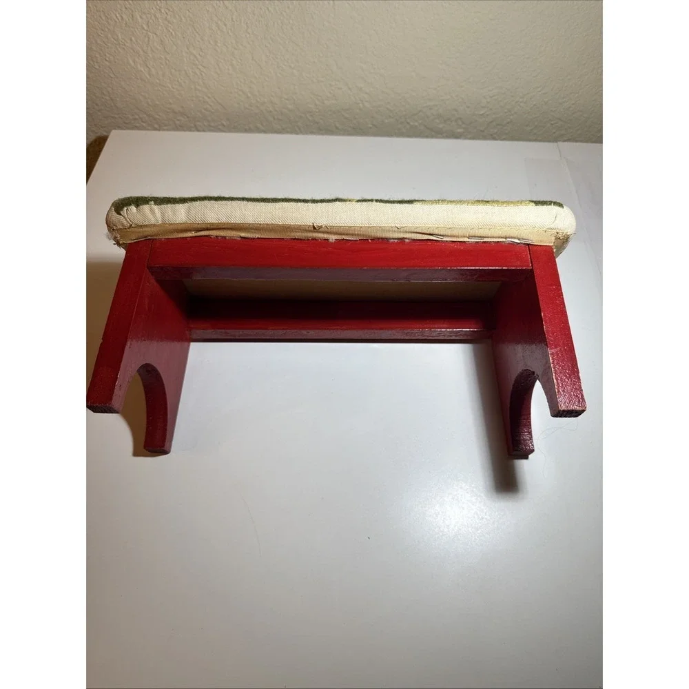 Vintage needlepoint footstool